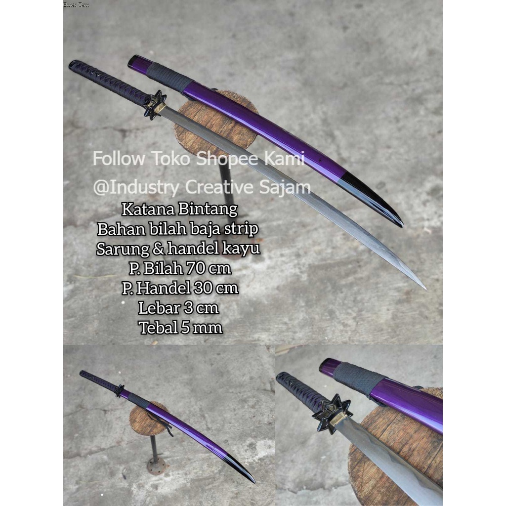 Jual TERMURAH katana bintang pedang samurai katana jepang anime panjang