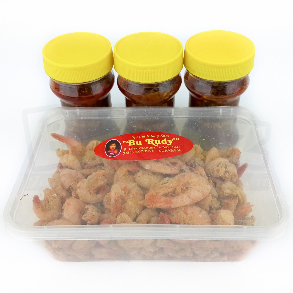 

Paket Udang Crispy Besar Sambal Bawang Bu Rudy Oleh2 Bu Rudi Surabaya