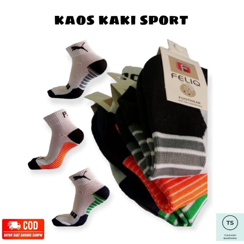 Kaos Kaki Olahraga Pendek (PM) || Kaos Kaki Sport Pria dan Wanita