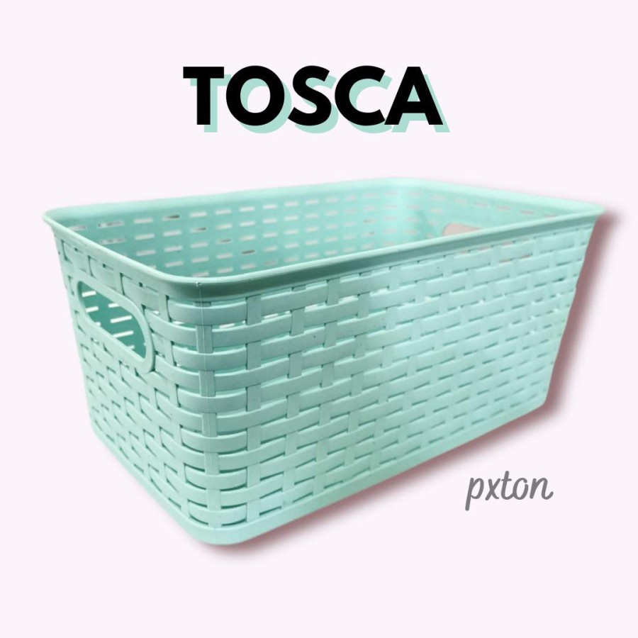 Keranjang Serbaguna Anyaman Model Rajutan Rotan Storage Box Keranjang Pakaian Tempat Penyimpanan Kosmetik Rak Kosmetik Murah Keranjang Pakaian