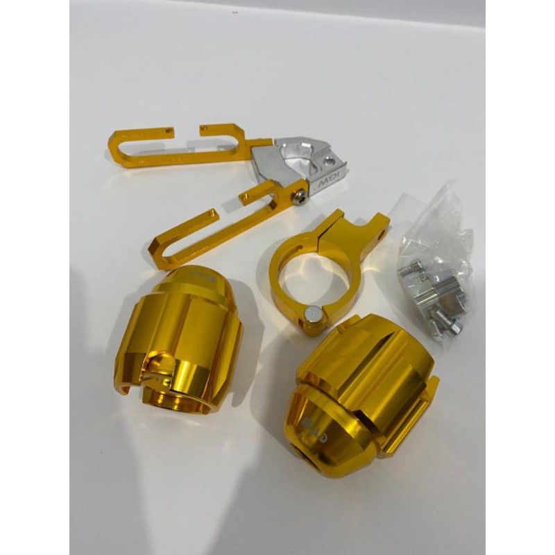 Kleman selang rem gold/kleman breket jepit selang rem model V+JALU As Roda Depan cnc universal