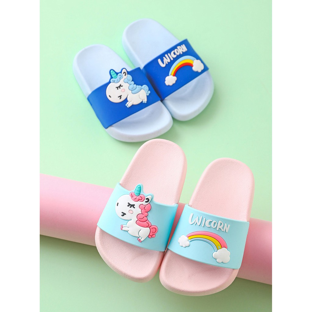  LOGU Sandal  slop unicorn  anak dewasa sandal  karet rumah  