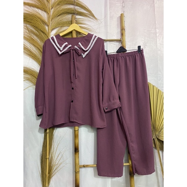 ONE SET CRINKLE  AIRFLOW LD 120 RENDA || SETELAN CRINKLE JUMBO RENDA