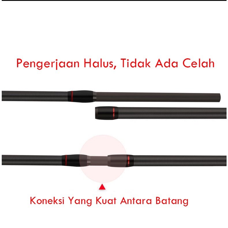 Carbon Fiber Spinning Fishing Rod Max Drag 10kg Baitcasting Fishing Rod  Joran Pancing Bahan Karbon Batang Tunggal Kaku Lentur Fiber Solid Murah Kuat  2 Segments 1.65-2.1M Joran Pancing 3-10 lB Berat:Ringan Carbon Pancing Fishing Pole Fishing Gear Hook