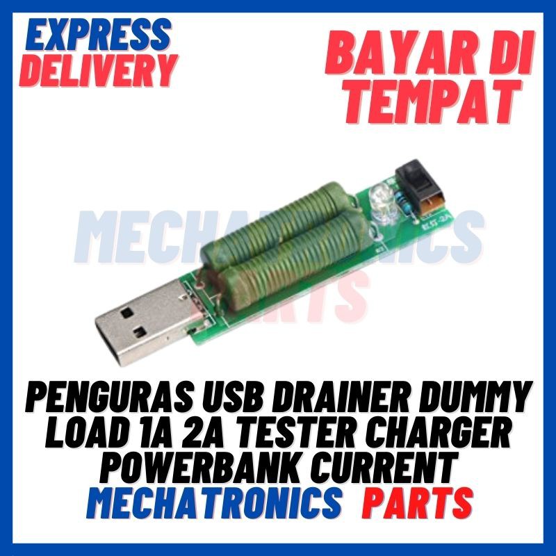 [PSU-9025] PENGURAS USB DRAINER DUMMY LOAD 1A 2A TESTER CHARGER POWERBANK CURRENT