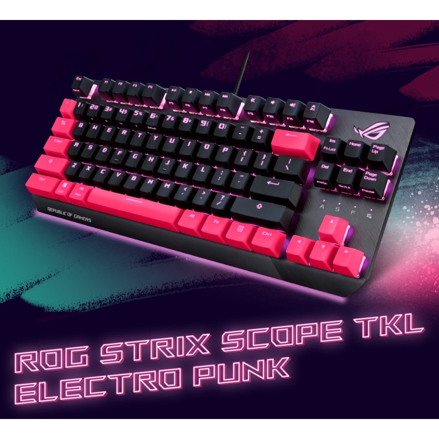 Asus ROG Strix Scope TKL Electro Punk Mechanical RGB Gaming Keyboard