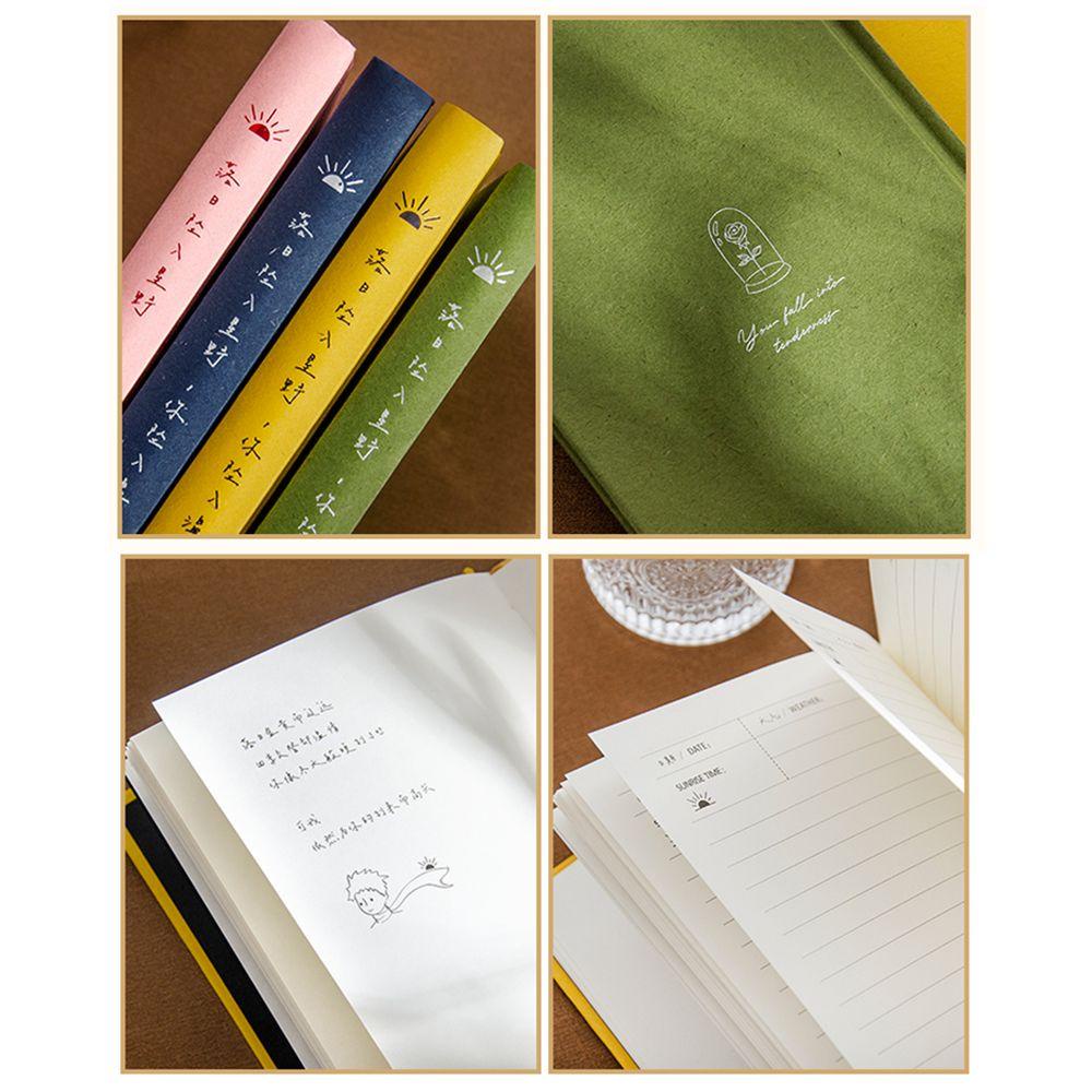 [Elegan] Diary Notebook Pangeran Kecil Portabel Sederhana Kantor Rekor Notepad Ivory White Paper Planner Sketchbook DIY Scrapbook Handbook