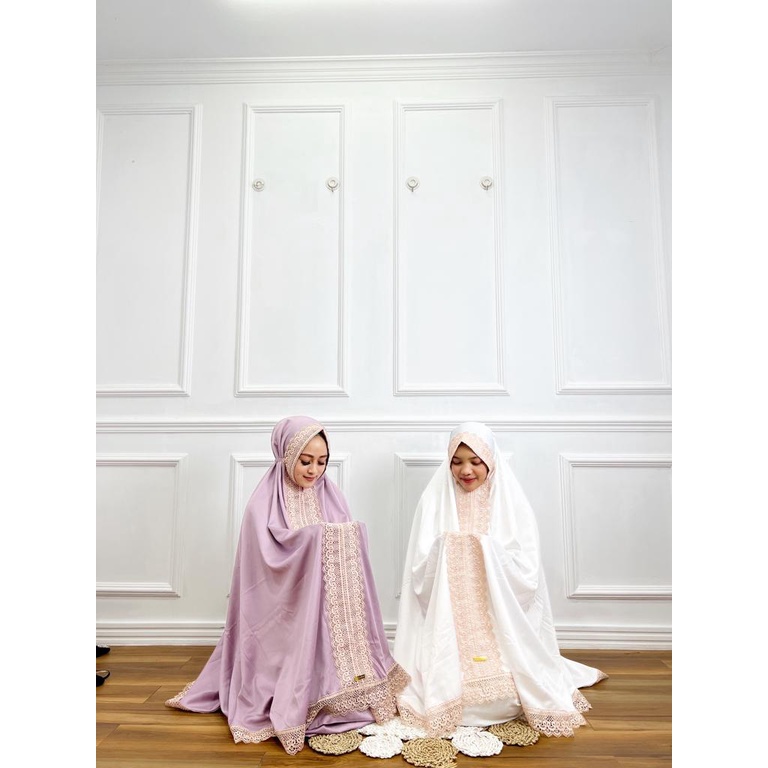 Mukena Dior Silk All Size Free Bag Ori Arraffa Syari