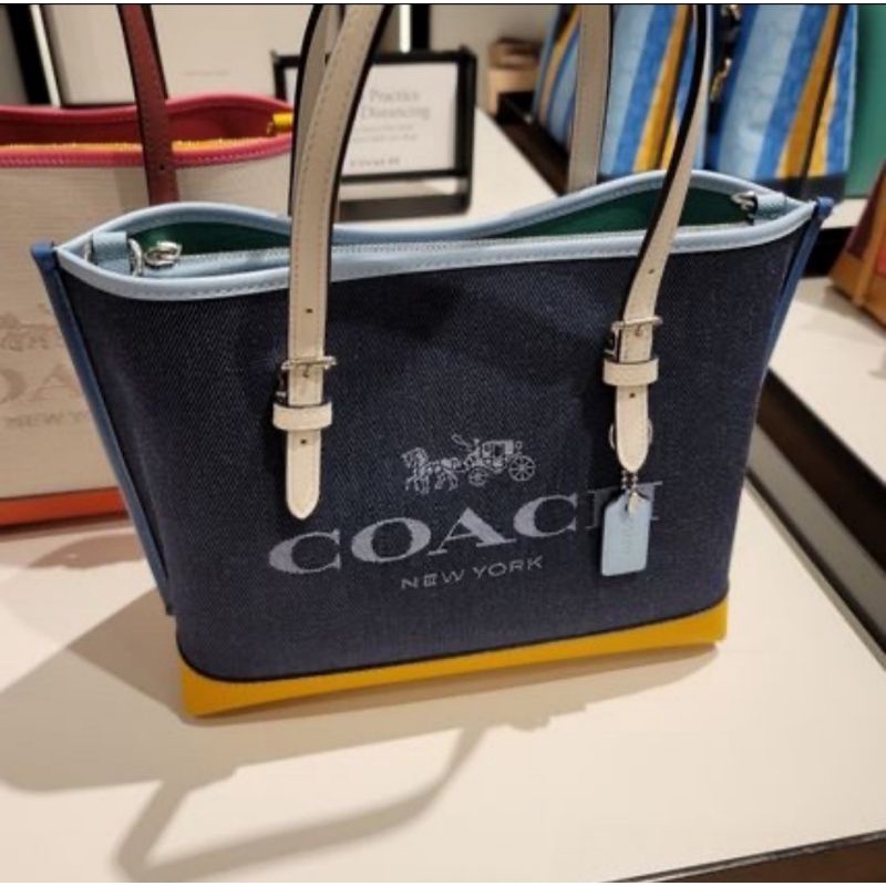 Coach Mollie Tote In Colorblock(C4085)