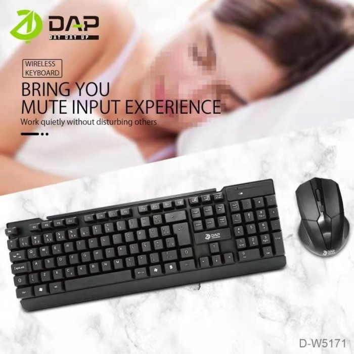 Keyboard &amp; Mouse SET DAP D-W5171 Waterproof Wireless