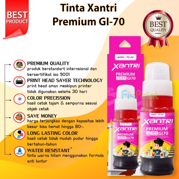 Tinta Xantri GI70 GI 70 GI-70 gi70 Printer G5070 G6070 GM2070 GM4070 G7070