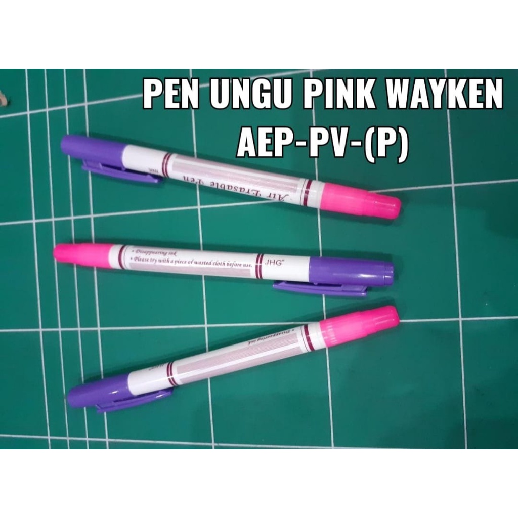 Air Erasable Pen / Spidol Penanda Kain / Fabric Marker (Pink Ungu)