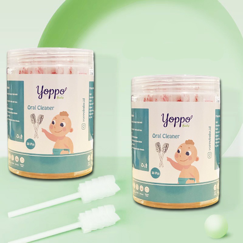 Yoppo Baby - Pembersih Mulut Bayi  / Pembersih Lidah Bayi / Baby Oral Cleaner 30pcs