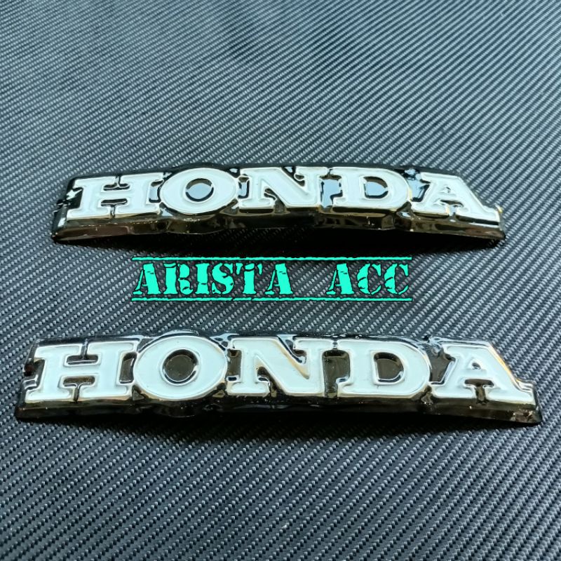 Emblem Logo tangki cb100 cb125bahan plat stainless bagus-sepasang logo emblem tangki cb