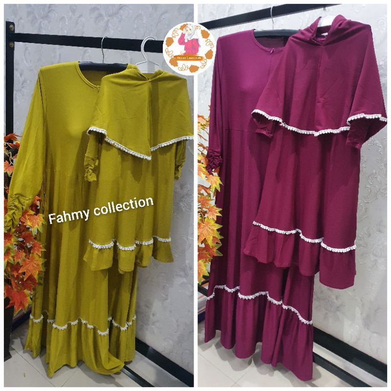 COUPLE GAMIS JERSEY RENDA IBU DAN ANAK