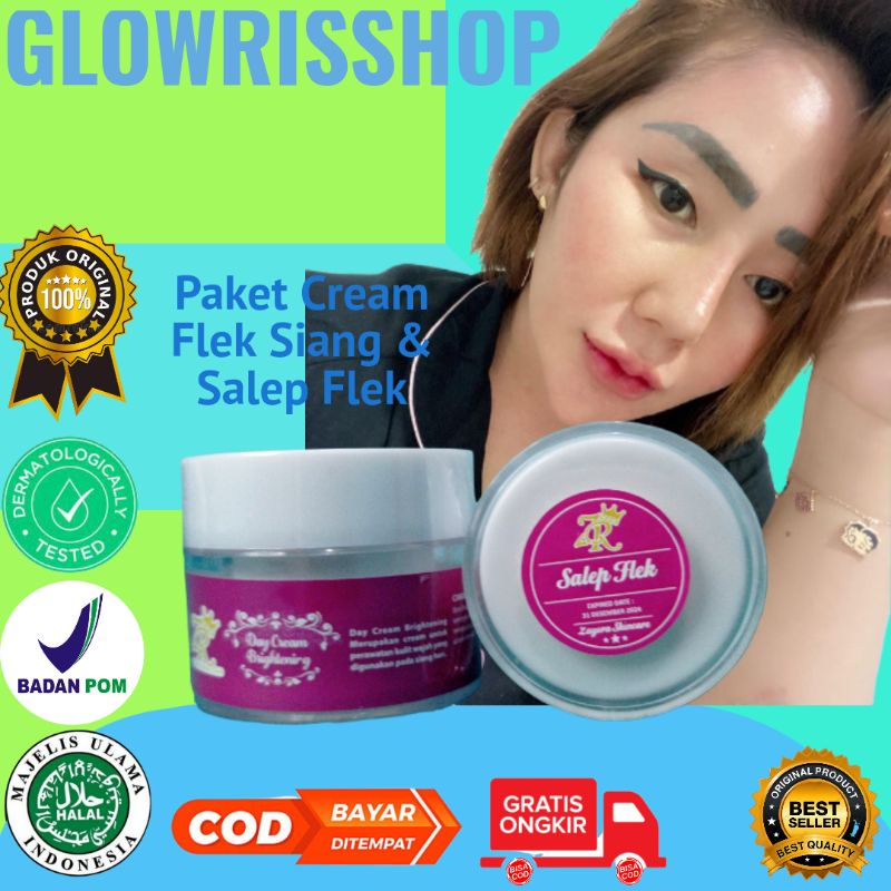 Paket Cream Flek Brightening Dan Salep Flek Ampuh Menghilangkan Flek Hitam Krim Penghilang Flek Beka