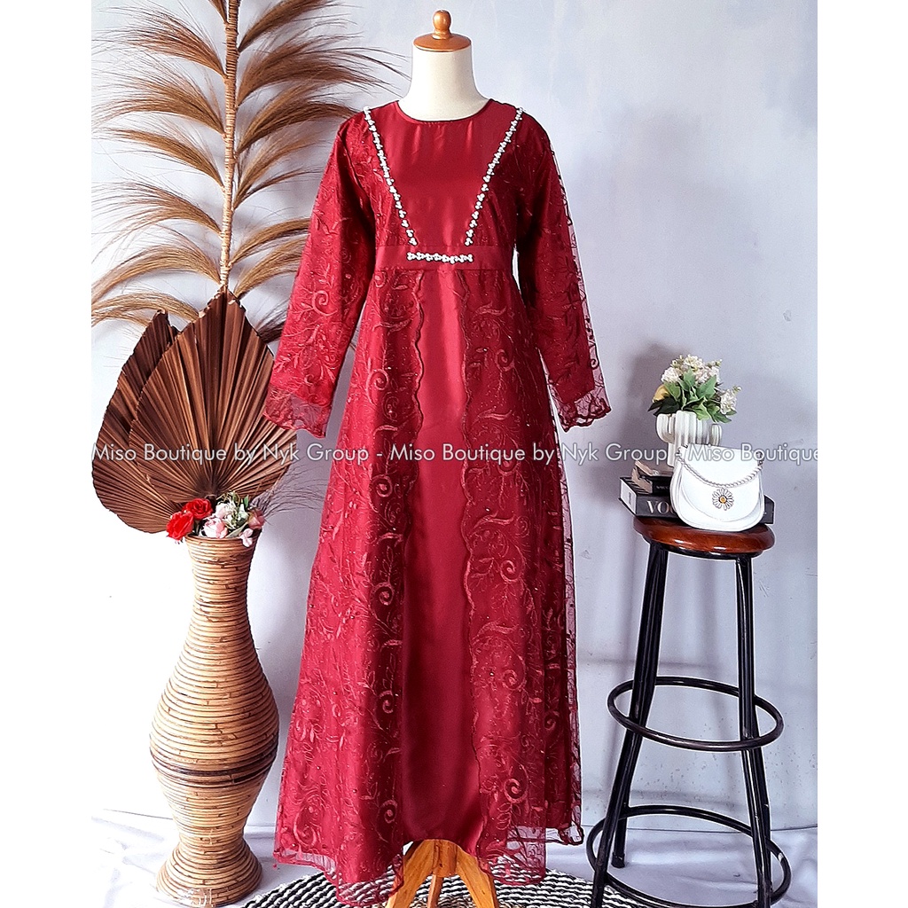 GAMIS SYAR'I TERBARU  - GAMIS MIX VELVET  BRUKAT LISA  -  GAMIS BRUKAT PESTA DEWASA - FASHION GAMIS PREMIUM - GAMIS REMAJA MODERN