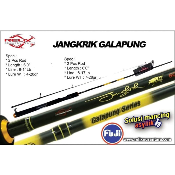 Joran Pancing Rod RELIX NUSANTARA JANGKRIK GALAPUNG SERIES 180cm - 602ML / 6-14lbs