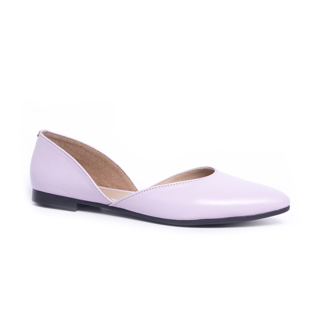 Lapepa AILEEN Sepatu flat wanita casual sepatu kerja ballerina  cewek flatshoes lancip kekinian-Lilac