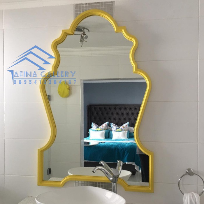 Cermin hias aestetic cermin kamar mandi tempel cermin wastafel