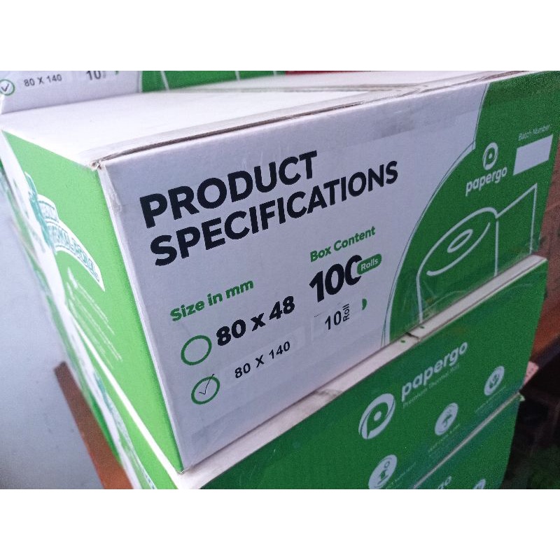 

(Harga per 10roll) Kertas Struk Thermal 80x140 untuk mesin ATM , DLL