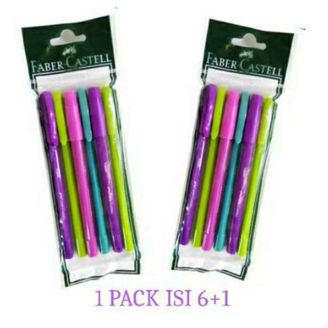 

Faber-Castell Pulpen/Ballpoint Tripen 0.70mm black ink (set 6+1)
