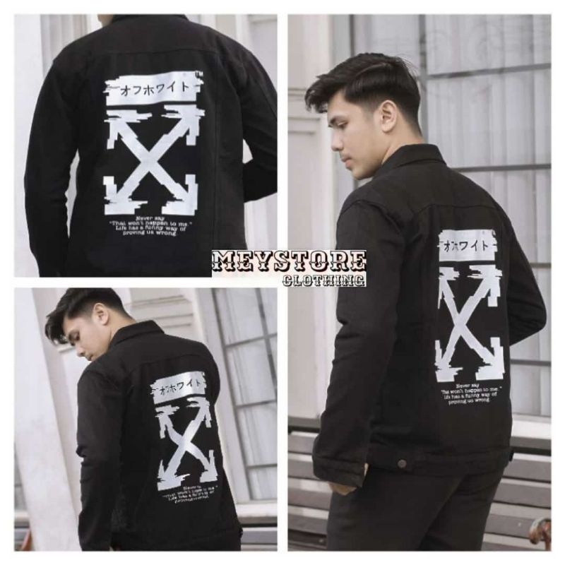PROMO JAKET DENIM BLACK/HITAM JAKET JEANS PRIA JAKET JINS CWO KEREN ORIGINAL