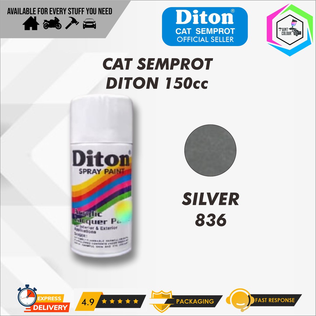 Diton Cat Semprot/Pylox/Motor/Helm/Gundam 150cc - 836 Silver