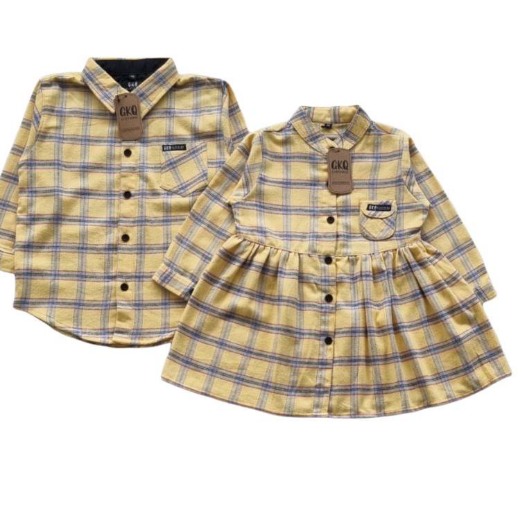Grosir Diskon Kemeja Flanel & Dress Couple Anak ✷ Terkini ✉