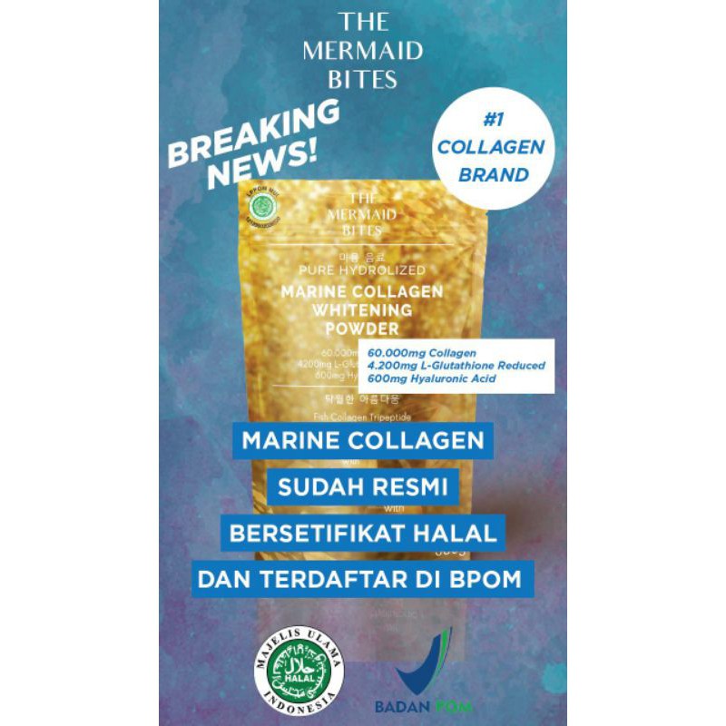 (FREE MASK FACE) MARINE COLLAGEN DD/KOLAGEN/MINUMAN SUPPLEMENT/PEMUTIH BADAN (ADA BPOM & HALAL) 300g