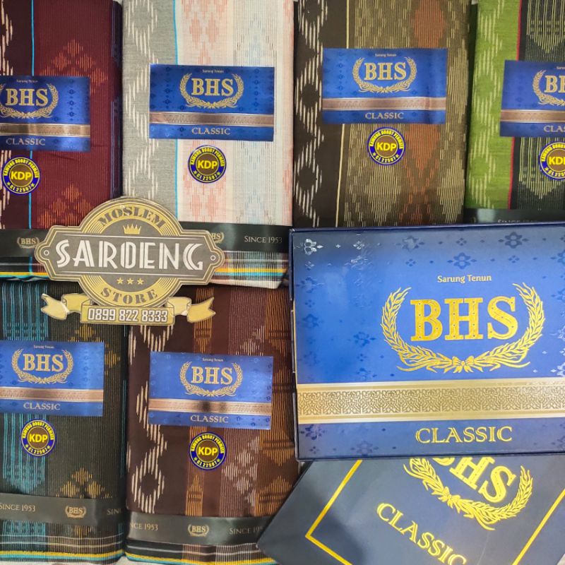 Sarung Tenun BHS Classic Gold KDP Kawung Dobby Permata