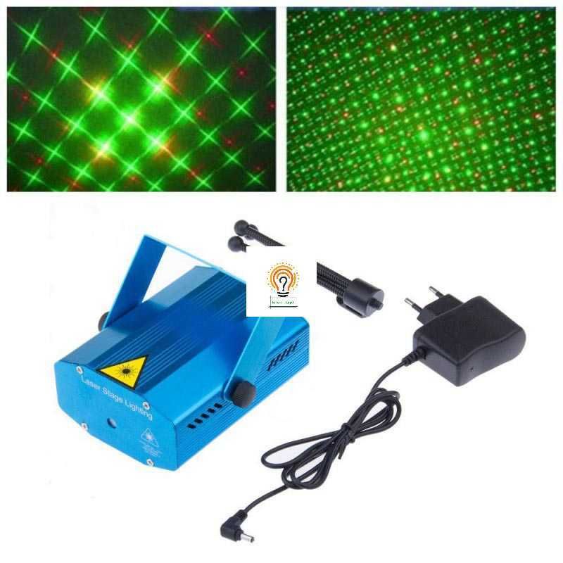 Mini Laser Stage Lighting Sensor Music Lampu Disco Ruangan