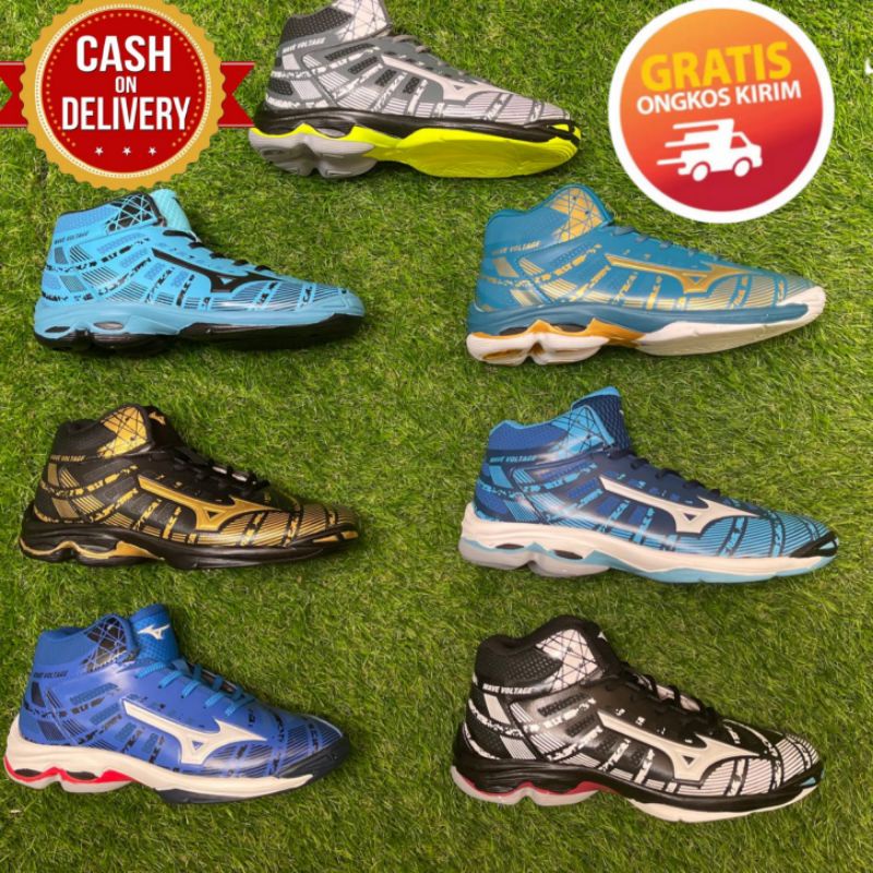 SEPATU VOLLY MIZUNO WAVE VOLTAGE MID//MIZUNO VOLTAGE MID//MIZUNO WAVE VOLTAGE MURAH