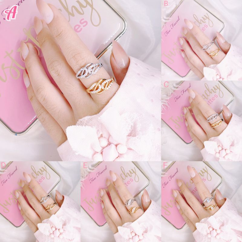 Cincin new fashion korea permata zircon tidak karat&amp;alergi ♡JC-7♡