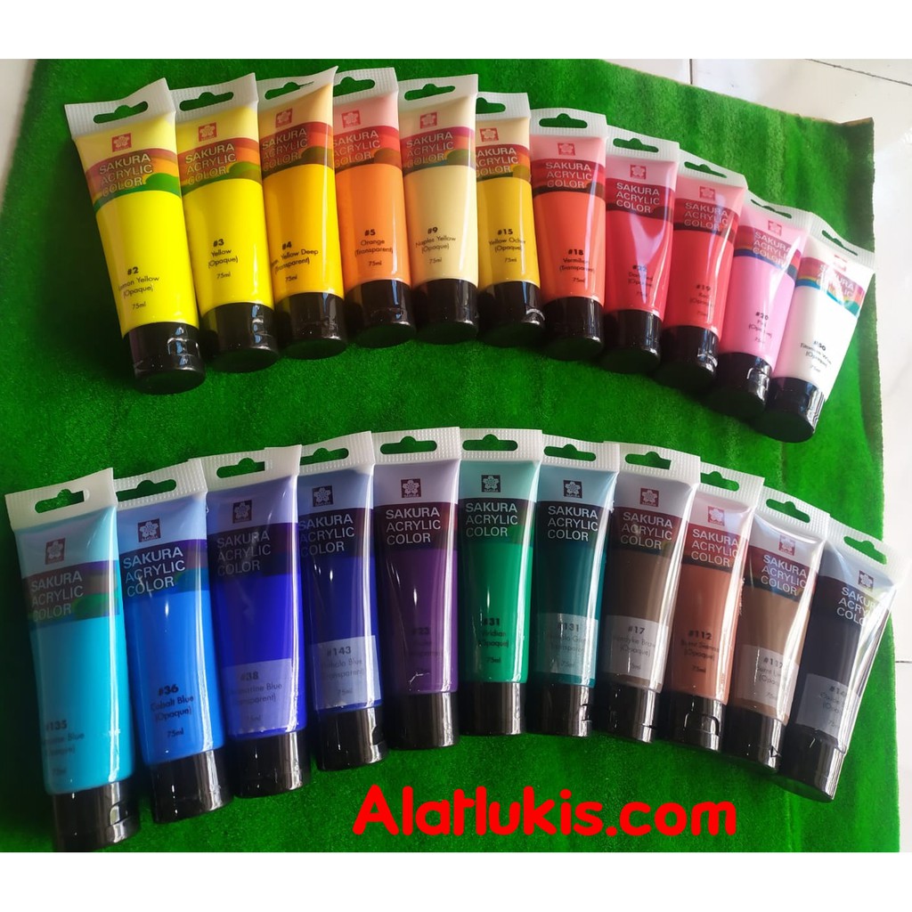 

Sakura Acrylic Color 75ml Tube / Sakura Acrylic Paint 75ml Cat Akrilik