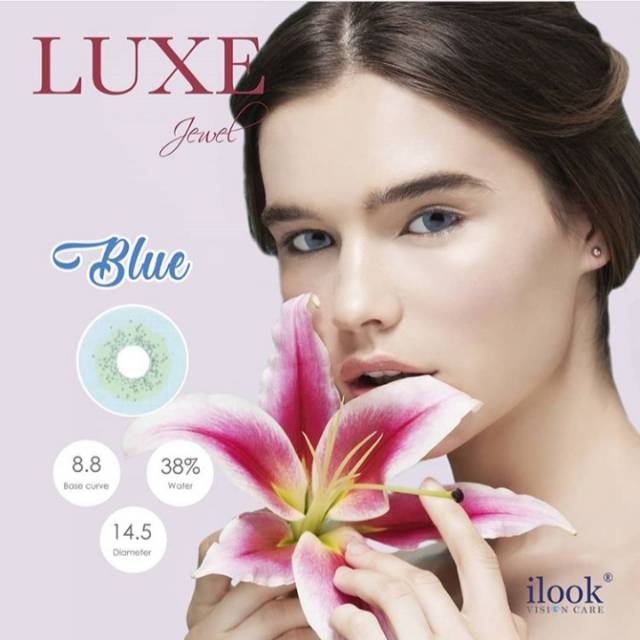 Softlens warna terang ukuran minus dan Normal Luxe Jewel