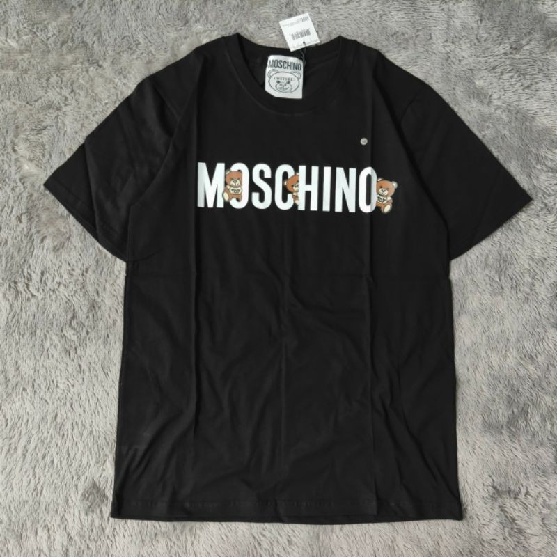 Kaos Tshirt Moschino 3 Head Bear Premium Hight Quality