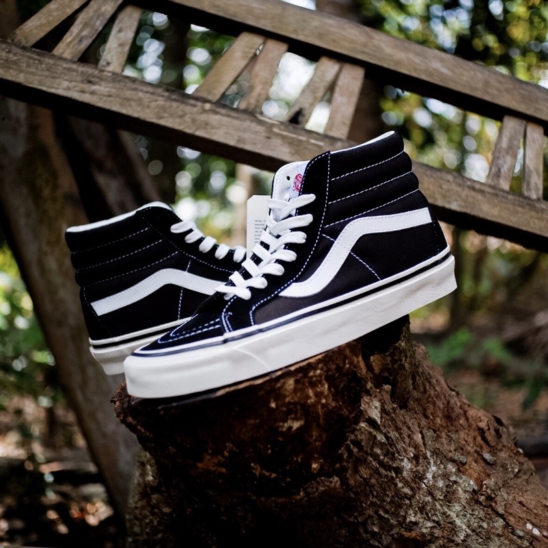 VANS SK8-HI DX ANAHEIM FACTORY OG BLACK WHITE 100% ORIGINAL 100% BNIB