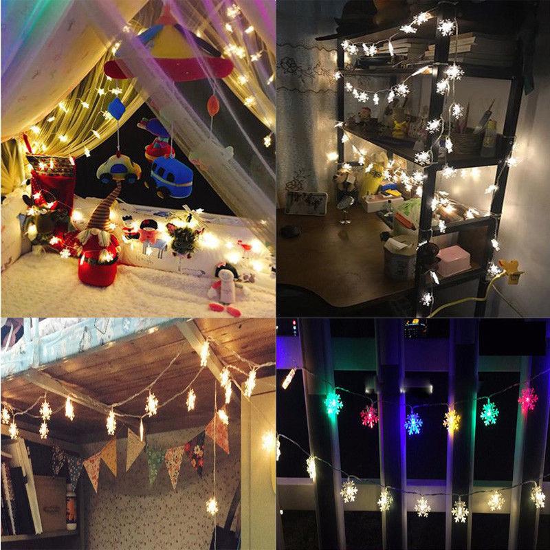 Lampu Natal Kabel 20 LED Bentuk Snowflake untuk Dekorasi Lampu Natal Kabel 20 LED Bentuk Snowflake untuk Dekorasi