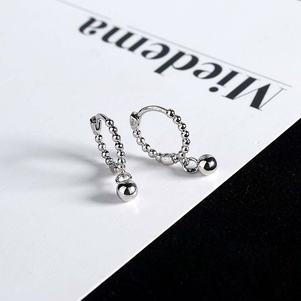 SKJK  Personality Hoop Earrings Simple Fashion Jewelry Ear Buckle Women Korean Copper Beads Temperament Girls Stud Earrings/Multicolor