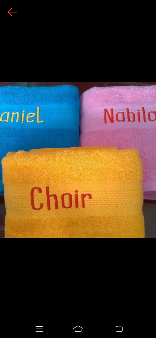 Handuk Bordir Nama