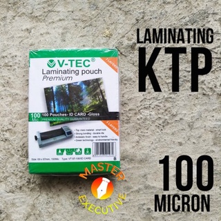 

(1pack isi 100) Plastik Laminating V-tec Ukuran KTP / Sim / Id Card 100Mc