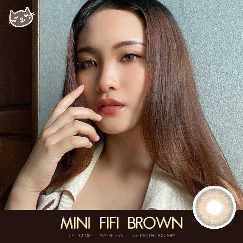 Softlens Kitty Kawaii Mini Fifi - Soflens Warna Gray Brown bisa Minus