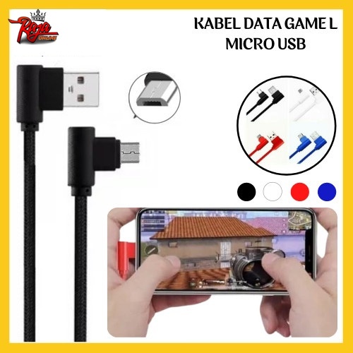 Kabel Data Gaming L Micro USB V8 1 Meter Fast Charging Murah 2,4A