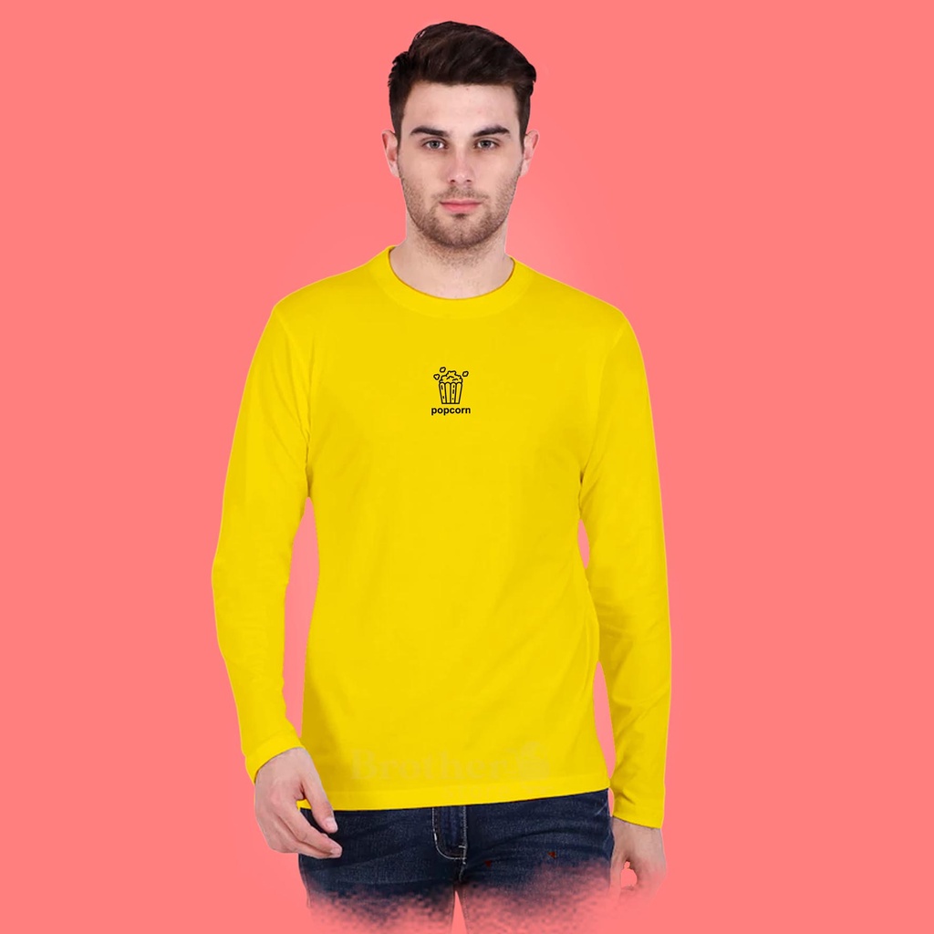 Brother Store - Kaos Lengan Panjang Pria Wanita - Kaos Lengan Panjang Cewek - Kaos Keren - Kaos kata kata - icon popcorn
