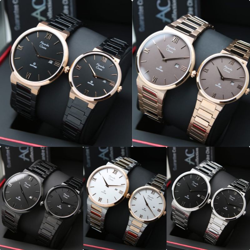 JAM TANGAN COUPLE ALEXANDRE CHRISTIE AC 8564 SAPPHIRE ORIGINAL GARANSI RESMI 1TAHUN