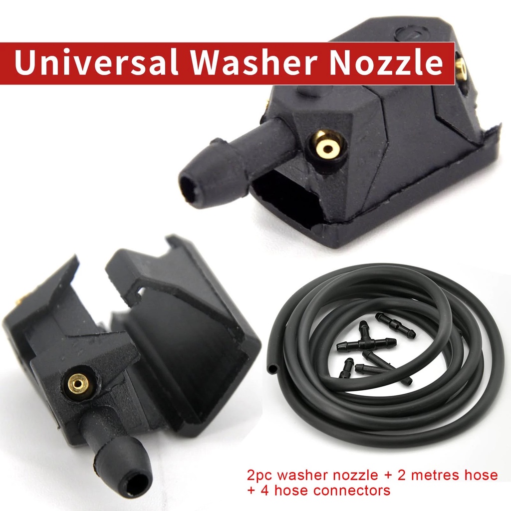 2pcs Nozzle Jet Spray Wiper Kaca Depan Mobil Universal Untuk Lengan Jet Spray 8mm 9mm