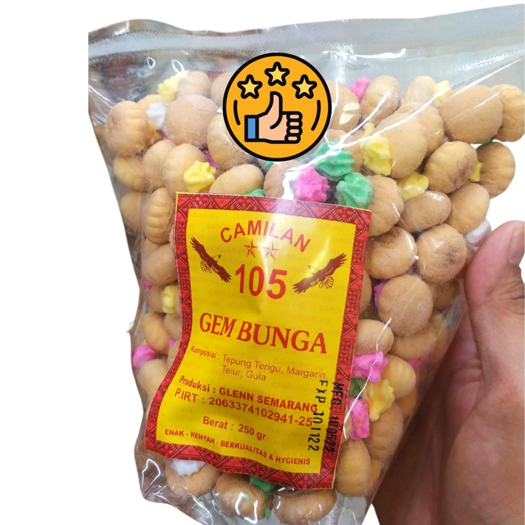 

Camilan 105 Gem Bunga Glenn Rose Roti Kembang Gula 250gr