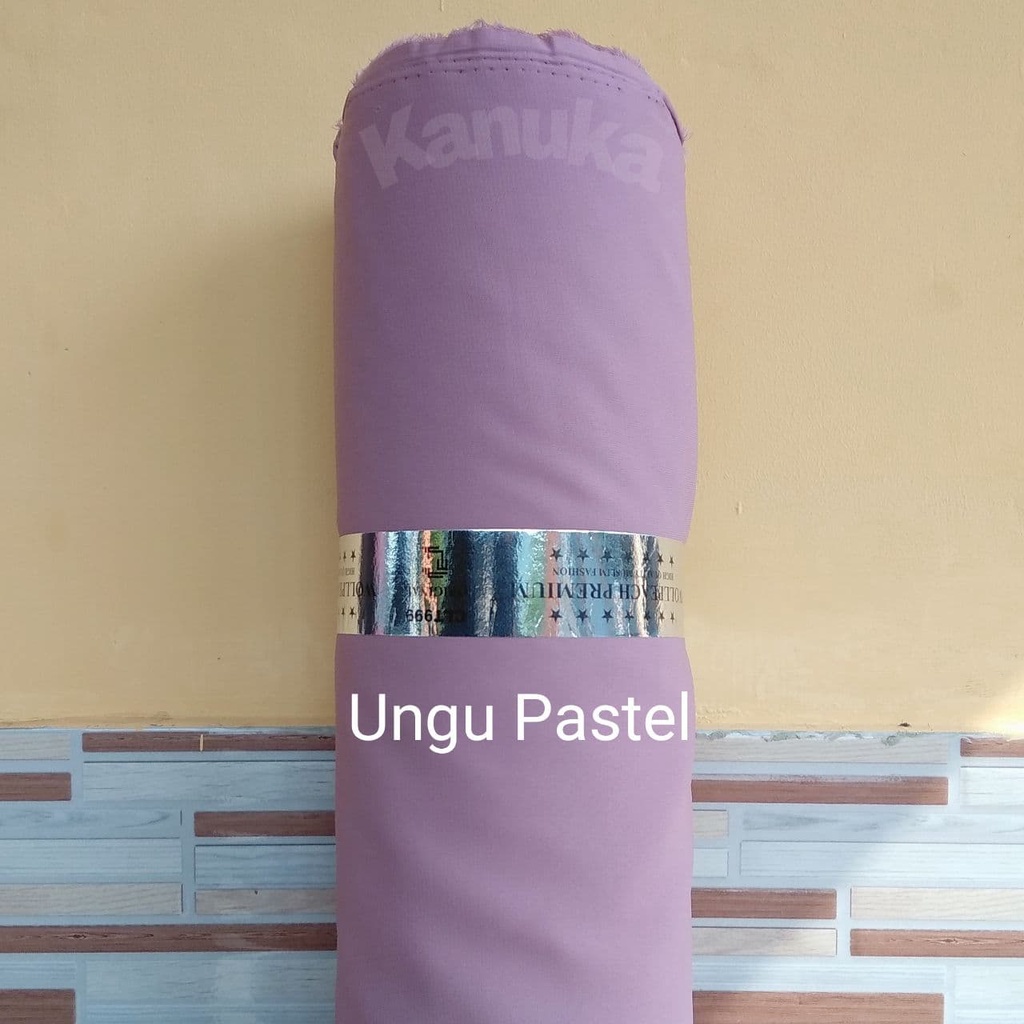 Kain Wolfis Meteran Warna Ungu Pastel Shopee Indonesia