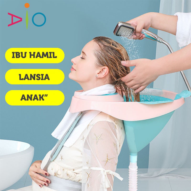 Wasbak Portable Tempat Cuci Rambut Lipat Untuk Ibu Hamil Dan Lansia Wadah Pencuci Rambut Portable